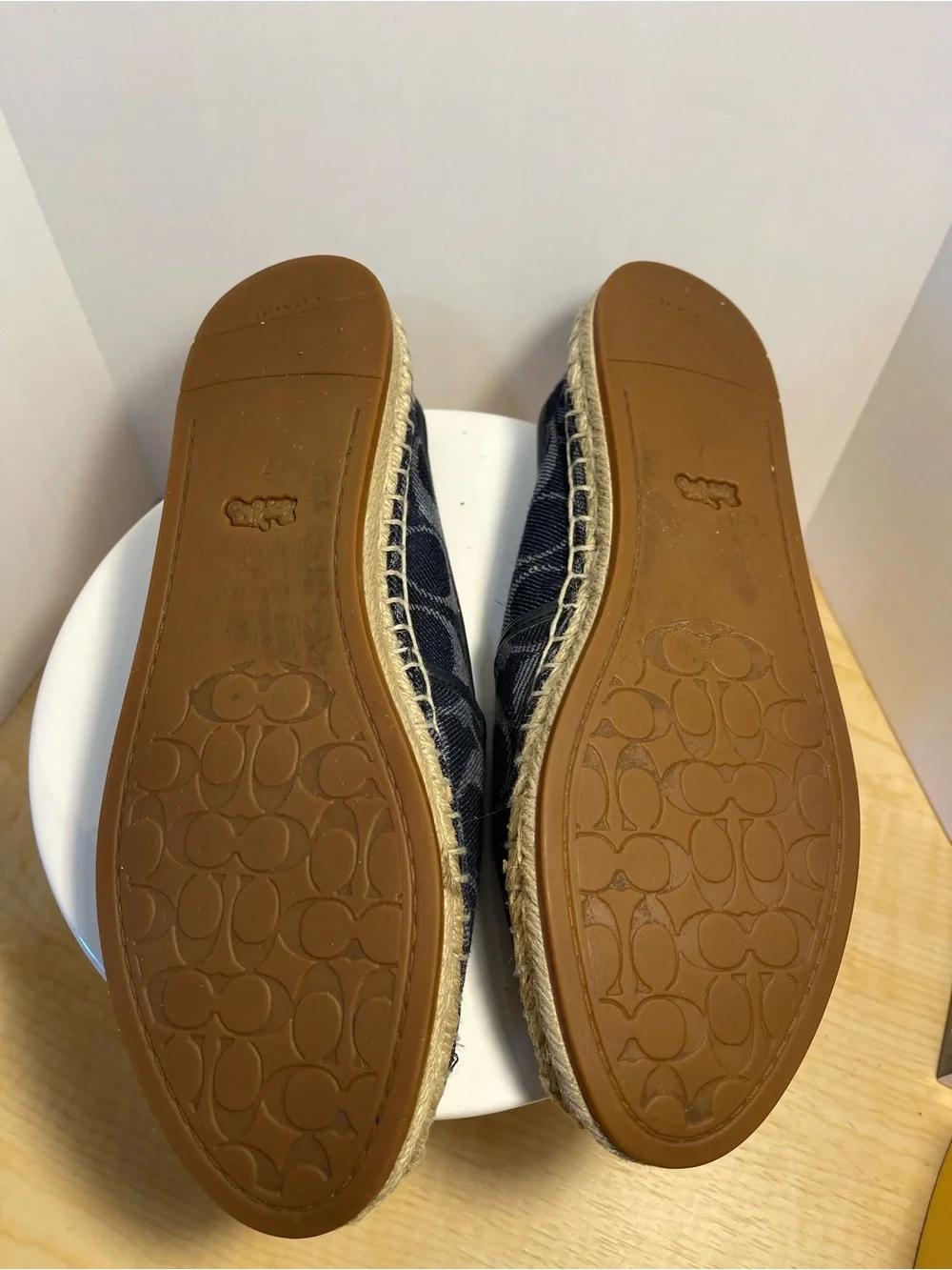 Coach Signature C Espadrille Slip-On Shoes Size 7 - Good Condition
